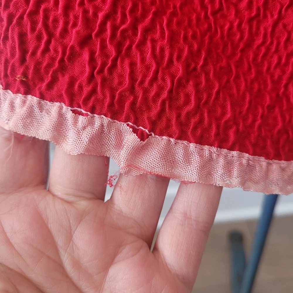 Vintage 1960s dagger collar red mini dress size small - Picture 13 of 14